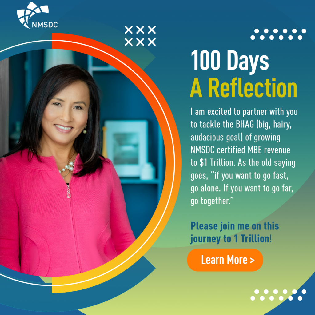 NMSDC’s CEO and President, Ying McGuire's  100 Day Reflection