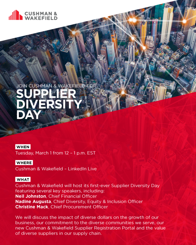 Join Cushman & Wakefield For Supplier Diversity Day