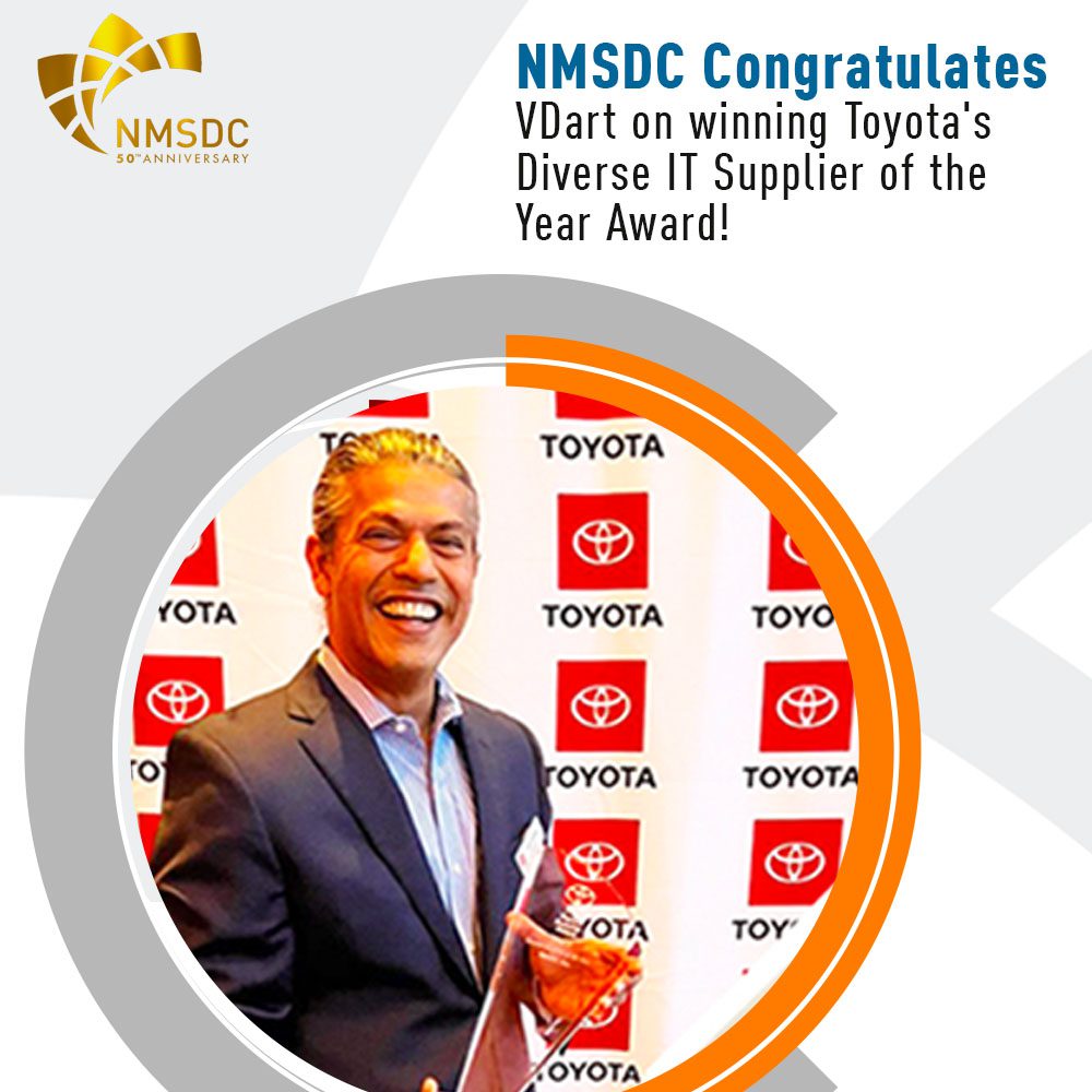 NMSDC Congratulates VDart on winning Toyota’s Diverse IT Supplier of the Year Award!