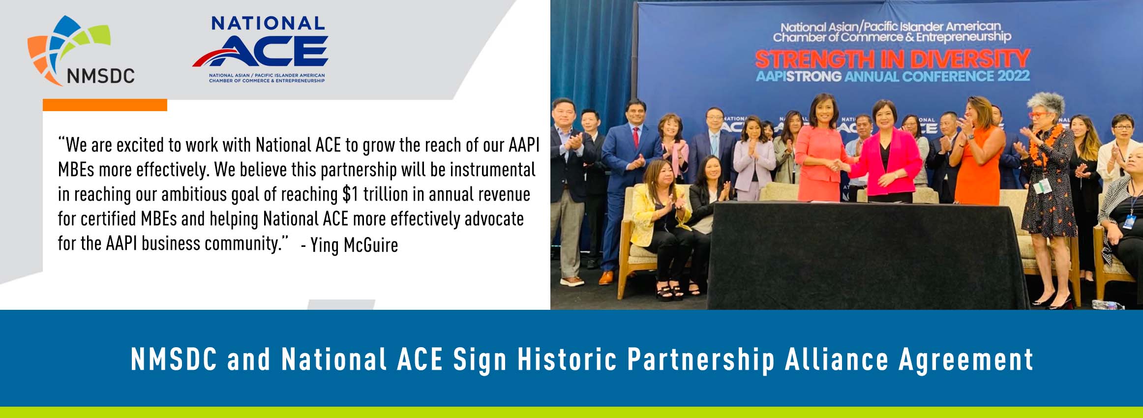NMSDC and National ACE Sign Historic Partnership Alliance Agreement