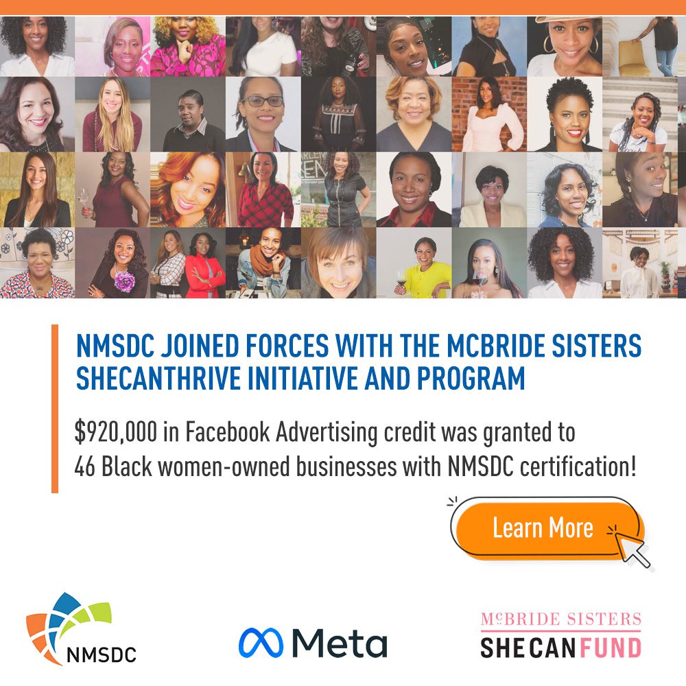 NMSDC Joined Forces with the McBride Sisters SHECANThrive Initiative and Program